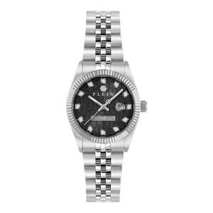 Philipp Plein Date Superlative Crystal Watch Silver Womens
